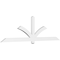 Ekena Millwork Redmond Architectural Grade PVC Gable Bracket, 96"W x 28"H x 2"D x 4"F, 7/12 Pitch GBP096X28X0204RED00 - alternate 1